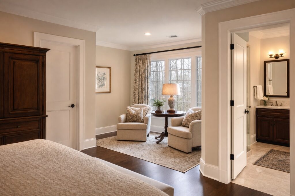 Completed in-law suite addition in Falls Church, VA by Valor Builder
