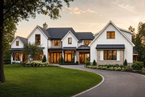 Modern farmhouse in Clifton, VA by Valor Builder