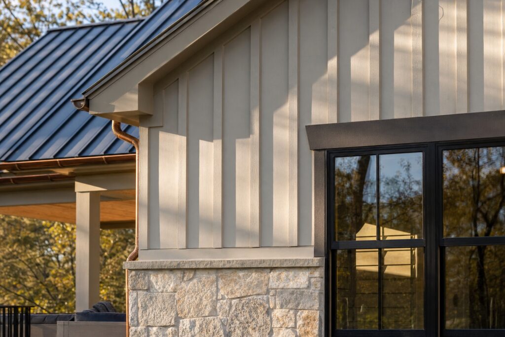 Modern farmhouse craftsmanship detail in Leesburg, VA — Valor Builder
