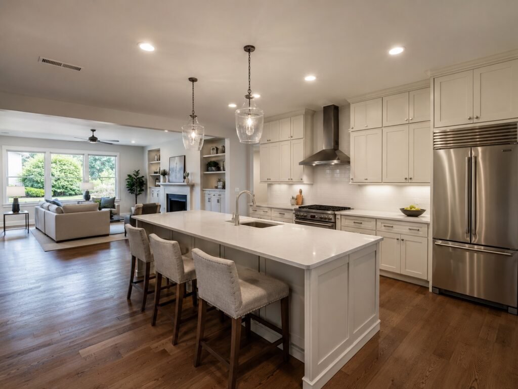 Open-concept kitchen remodel in a Gainesville home
