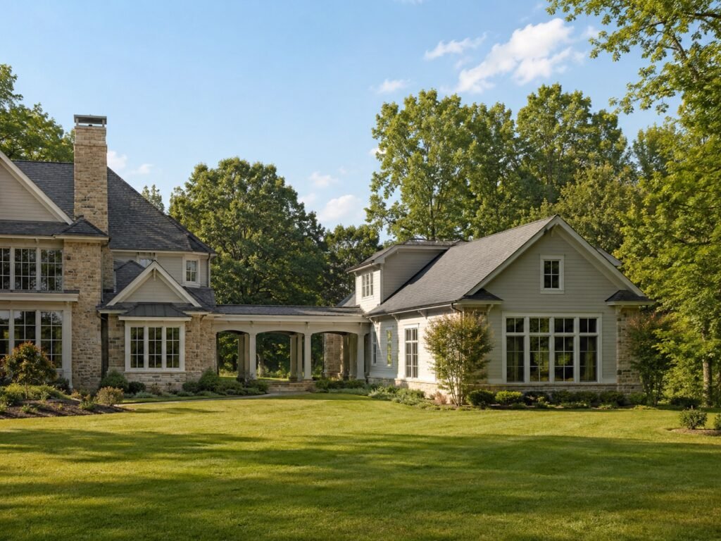 Estate primary-suite wing addition in Great Falls