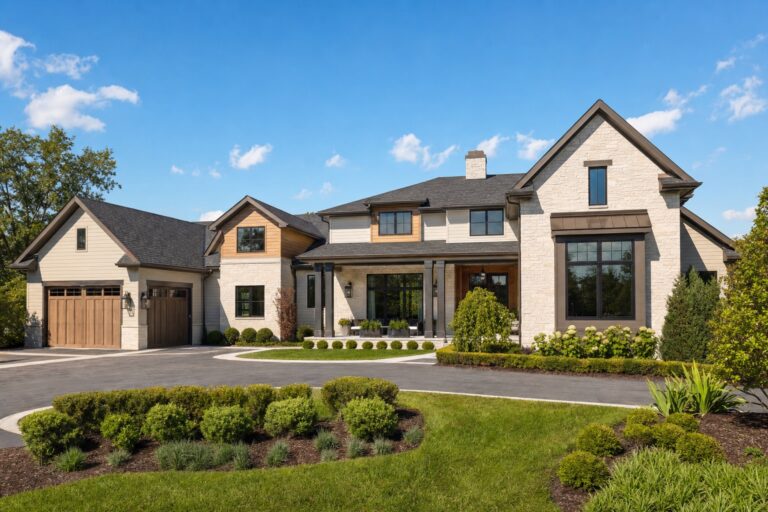 Completed luxury custom home exterior in Northern Virginia - Valor Builder