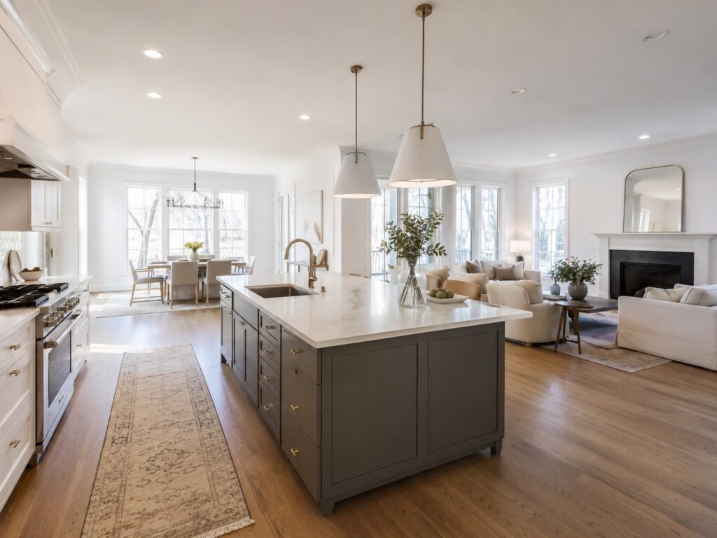 Gut-renovated main level in a Vienna home