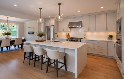 Modernized kitchen in a 1980s Countryside colonial in Sterling