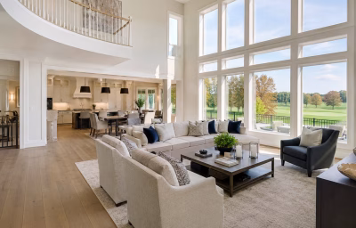 Renovated great room in an Estates at Lowes Island home in Potomac Falls