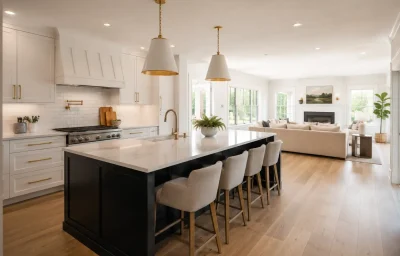 Renovated open main level in a 1980s Frederick County suburban home