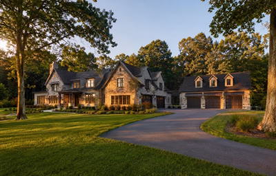 Custom transitional estate home on acreage in Great Falls