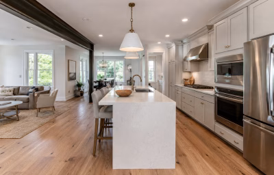 Open-concept kitchen in a Lorton Station home