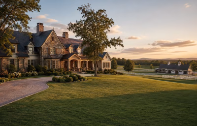 Custom Virginia estate home on acreage near Middleburg