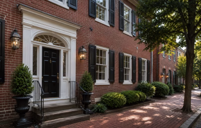 Restored Federal-style brick home in Old Town Winchester