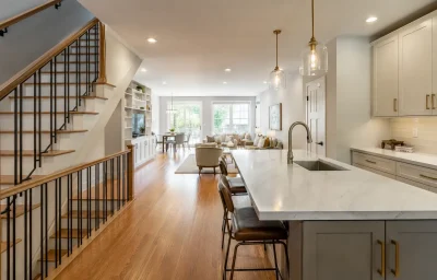 Renovated open-concept town home great room near Shirlington Village