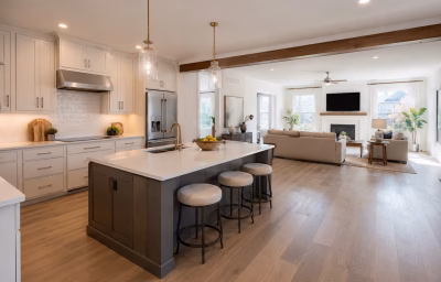 Open-concept main level in a newer Stephens City subdivision home