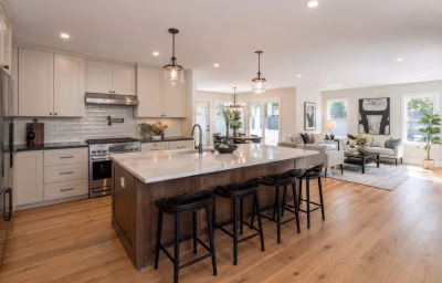 Transformed 1960s rambler open main level in Sterling Park