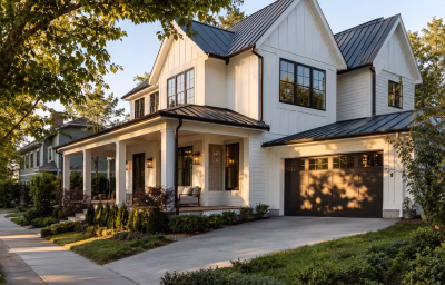 Custom modern-farmhouse home on a walkable in-town Vienna lot